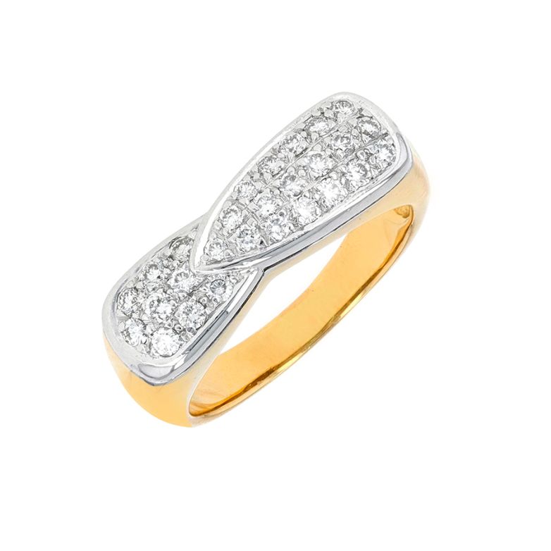 Bague diamants 0.54 carat 2 ors 7.14g Comme neuf -  reconditionné disponible sur Gemme Les Bijoux